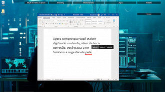 As sugestões de palavras passam aparecer em todo o sistema, seja para nomear arquivos, escrever textos, fazer buscas e todo o resto.