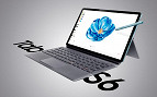 Samsung Galaxy Tab S6: Novas imagens mostram case com teclado, trackpad e uma segunda câmera frontal Samsung Galaxy Tab S6: Novas imagens mostram case com teclado, trackpad e uma segunda câmera frontal