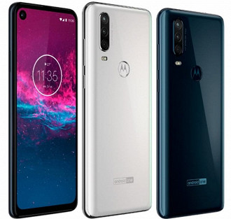 Renderização do smartphone Motorola One Action