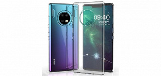 Imagem mostra possível design do Mate 30 Pro.