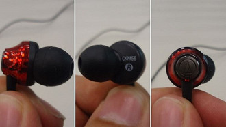 Fone de ouvido in-ear Audio Technica ATH-CKM55. Fonte: Filipe Garrett