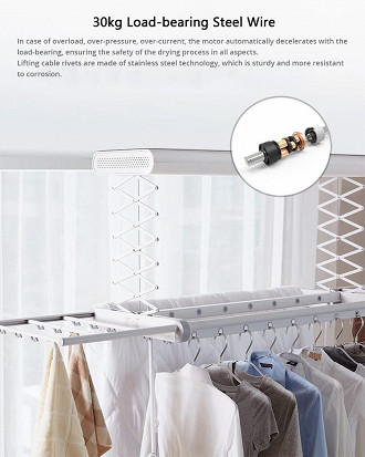 Secador de roupas inteligente promete secar em até 2 horas aproximadamente 50 peças de roupa