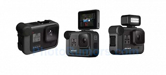 A GoPro Hero 8 pode suportar uma variedade de acessórios montados, incluindo uma tela e uma lanterna LED, de acordo com o vazamento.