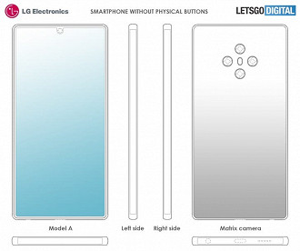 Patente mostra, aliás, não mostra botões físicos no smartphone da LG