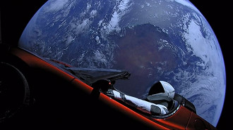 Starman: quando ele estava um pouco mais perto de casa. Fonte: SpaceX / Flickr 