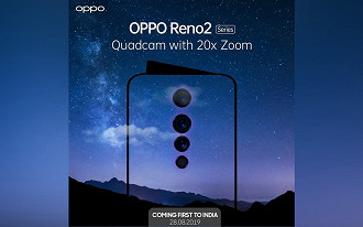 Reno 2 da Oppo tem incrível sistema estabilizador de câmera e funções noturnas