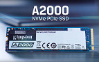 Kingston lança SSD A2000 NVMe PCIe de nova geração com 5 anos de garantia