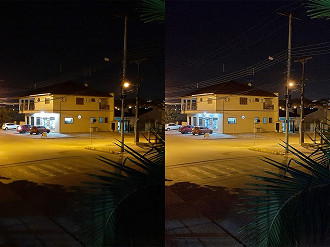 Galaxy A50 foto a noite vs modo noturno