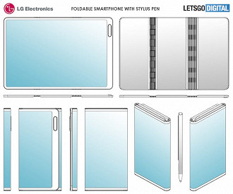 Patente da LG mostra celular dobrável, com caneta Stylus e que vira tablet