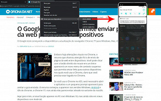 Chrome 77 - Atualização traz opção de enviar páginas e links entre dispositivos conectados ao seu usuário do google