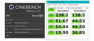 Benchmarks de processador e de armazenamento