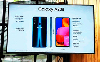 Galaxy A20S - vazou tudo - especificações confirmadas