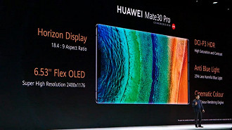 Huawei Mate 30 Pro Display. Foto: apresentação Huawei