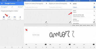 Manuscrito no Google Tradutor