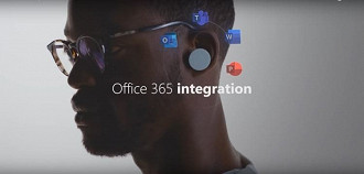 Integração do Office 365 com o Microsoft Surface Earbuds. Fonte: Microsoft (YouTube)