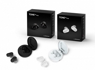 Fone de ouvido in-ear Bluetooth True Wireless LG Tone + Free. Fonte: LG