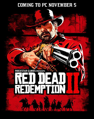 Banner de lançamento de Red Dead Redemption 2 para PC. Fonte: Rockstar Games
