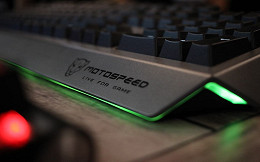 Motospeed tem stand com seus teclados ópticos e mouses | BGS 2019 Motospeed tem stand com seus teclados ópticos e mouses | BGS 2019