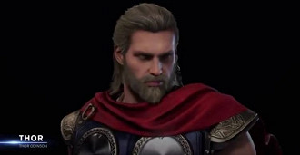 Novo visual de Thor. Fonte: Square Enix Novo visual de Thor. Fonte: Square Enix