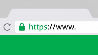 URLs com https e cadeado ao lado indicam que a rede é segura.