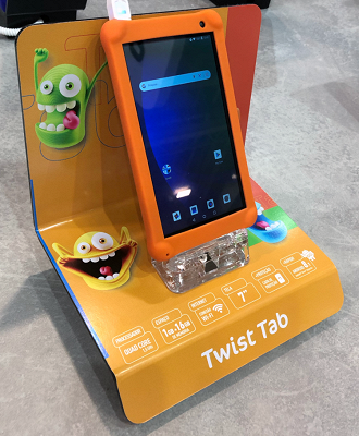 Twist Tab Kids já está disponível na cor preta e com capa protetora laranja.