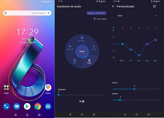 Ajuste de áudio no Zenfone 6