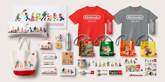 Alguns itens que serão vendidos na Nintendo Tokyo Store. Fonte: Nintendo Tokyo (Twitter) Alguns itens que serão vendidos na Nintendo Tokyo Store. Fonte: Nintendo Tokyo (Twitter)