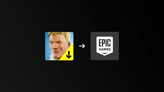 Mudança de logo do app da Epic Games no SO Android. Fonte: Fortnite