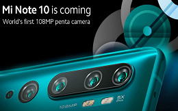 Xiaomi revela Mi Note 10, o primeiro smartphone com câmera de 108MP