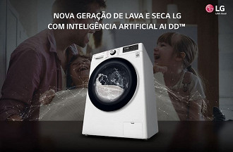 Lava e seca inteligente reconhece o tipo de tecido e seleciona o melhor tipo de lavagem.