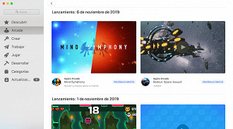 É possível ver, por ordem cronológica, quais títulos estão sendo adicionados ao Apple Arcade.