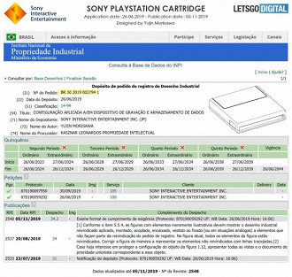 Patente registrada do cartucho. Fonte: LetsgoDigital