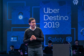 Sachin Kansal apresentação das novidades da Uber em São Paulo. Fonte: Uber Brasil (Twiiter)