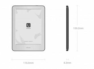 Dimensões do MiReader. Fonte: xiaomiadictos