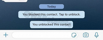 Aviso do aplicativo mostrando quando a pessoa foi bloquada e oferecendo a opção de desbloqueio. Fonte: hwupgrade