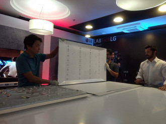 Painel traseiro de uma televisão UHD 4K LG - Foto: Bruno Ignacio de Lima