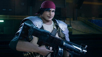 Wedge (dublado por Takayuki Asai no japonês, Matt Jones no inglês). Fonte: Square Enix Wedge (dublado por Takayuki Asai no japonês, Matt Jones no inglês). Fonte: Square Enix
