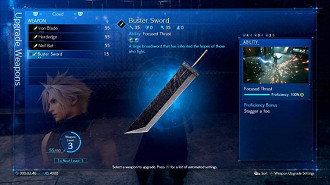 Habilidade com armas. Fonte: Square Enix Habilidade com armas. Fonte: Square Enix
