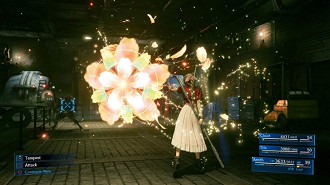 Aerith utilizando a habilidade 