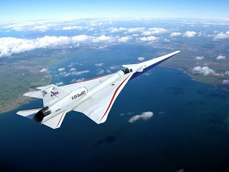 Avião supersônico silencioso X-59. Fonte: NASAaero (Twitter)