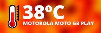 Temperatura máxima do Moto G8 Play durante jogos