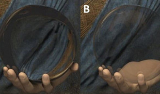 Uma versão sólida e uma versão oca dos orbes (Imagem: Laing et al., ArXiv.org, 2019)