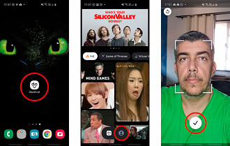 Instale o aplicativo e capture sua selfie, ou se quem você quiser incluir na brincadeira