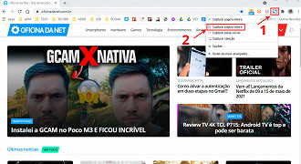 Vá no ícone do Fireshot e clique em capturar página inteira Vá no ícone do Fireshot e clique em capturar página inteira