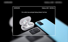 Samsung Galaxy S20+ e S20 Ultra:  pré-venda no exterior dá Galaxy Buds+ de brinde