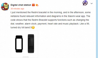Detalhes sobre a smartband da Redmi Detalhes sobre a smartband da Redmi
