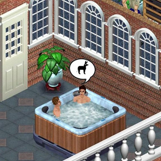 Banheira de hidromassagem em The Sims (original). Fonte: simlish4