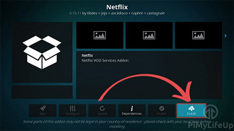 Passo 05 - Instalando o plug-in do Netflix. Fonte: pimylifeup