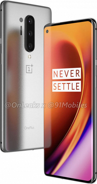 Renderização do OnePlus 8 Pro. Fonte: 91mobiles