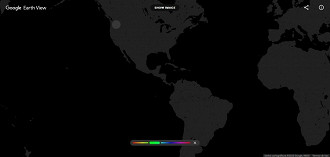 Mapa com barra de cores, onde é possível escolher um tom e visualizar uma paisagem que contenha aquela cor. Fonte: EarthView